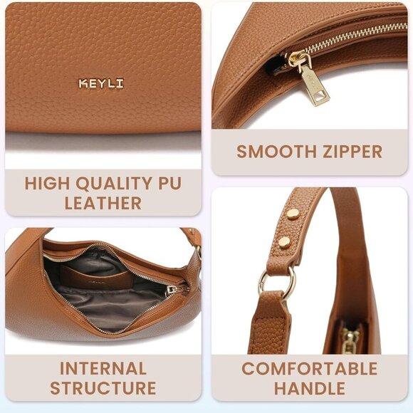 Shoulder Bag for Women Trendy Casual Leather Shoulder Purses lightweight Handbag - Picture 6 of 6